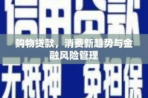 上杭购物贷款，消费新趋势与金融风险管理