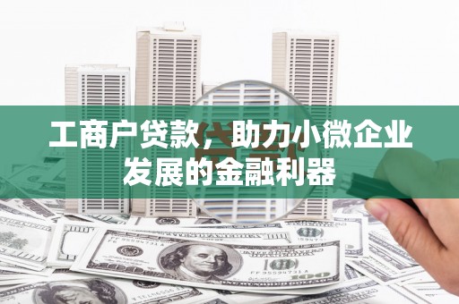 上杭工商户贷款，助力小微企业发展的金融利器