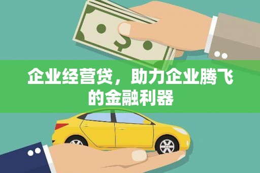 上杭企业经营贷，助力企业腾飞的金融利器