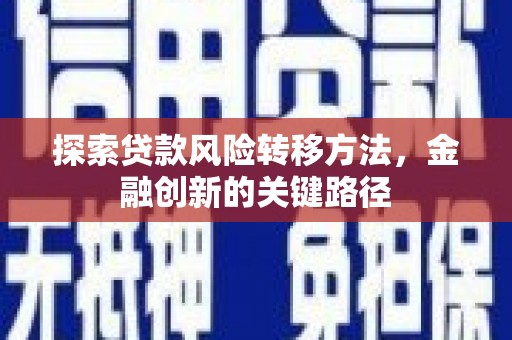 上杭探索贷款风险转移方法，金融创新的关键路径