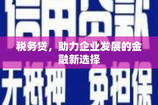 上杭税务贷，助力企业发展的金融新选择