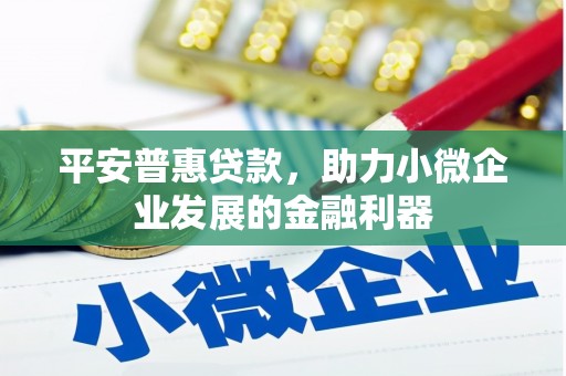 上杭平安普惠贷款，助力小微企业发展的金融利器